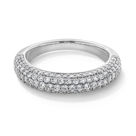 1 CT. T.w. Certified Lab-Grown Diamond Rounded Multi-Row Band in 10K White Gold (F/Vs2)