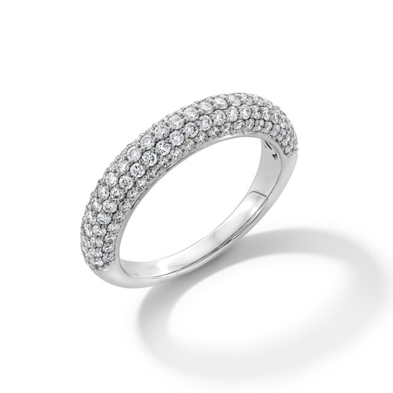 1 CT. T.w. Certified Lab-Grown Diamond Rounded Multi-Row Band in 10K White Gold (F/Vs2)