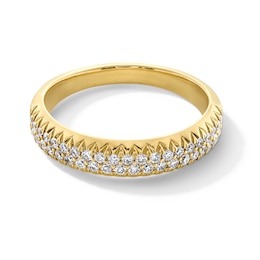 1/3 CT. T.W. Certified Lab-Grown Diamond Double Row Band in 10K Gold (F/VS2)