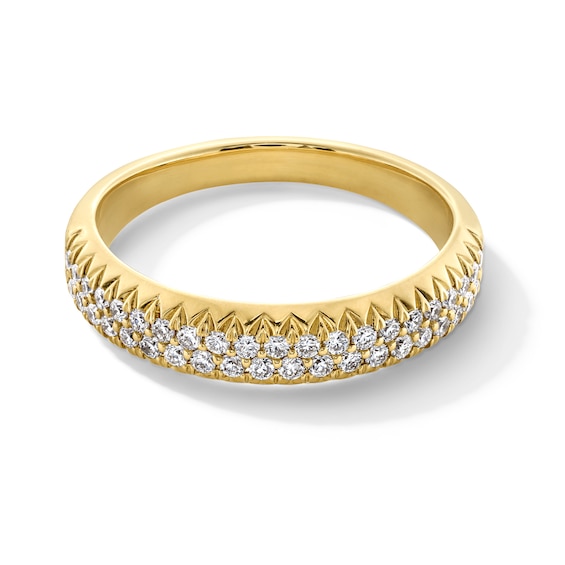 1/3 CT. T.w. Certified Lab-Grown Diamond Double Row Band in 10K Gold (F/Vs2)