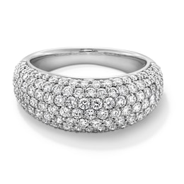 2 CT. T.W. Certified Lab-Grown Diamond Rounded Multi-Row Band in 10K White Gold (F/VS2)
