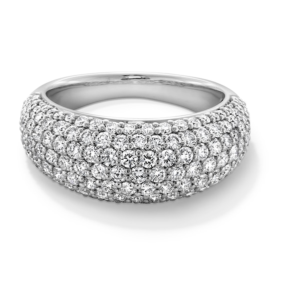2 CT. T.w. Certified Lab-Grown Diamond Rounded Multi-Row Band in 10K White Gold (F/Vs2)