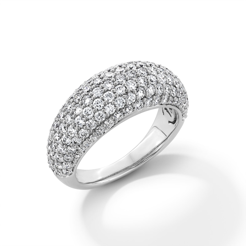 Main Image 2 of 2 CT. T.W. Certified Lab-Grown Diamond Rounded Multi-Row Band in 10K White Gold (F/VS2)