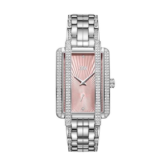 Ladies' JBW Mink 3/4 CT. T.w. Diamond Watch with Rectangular Pink Dial (Model: J6358H)