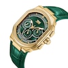 Thumbnail Image 3 of Men's JBW Orion 5/8 CT. T.W. Diamond 18K Gold Plate Green Strap Chronograph Watch with Green Dial (Model: J6408E)