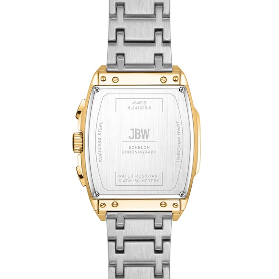 Men's JBW Echelon 1/2 CT. T.w. Diamond Two-Tone Chronograph Watch with Tonneau Gold-Tone Dial (Model: J6409B)