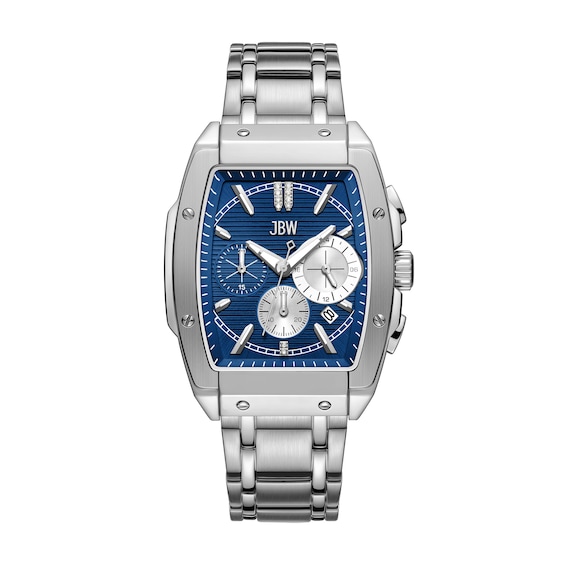 Men's JBW Echelon 1/2 CT. T.w. Diamond Chronograph Watch with Tonneau Blue Dial (Model: J6409D)