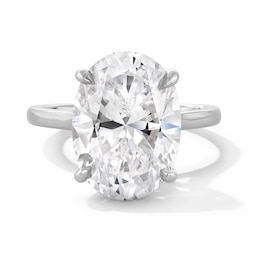 6 CT. Oval Certified Lab-Grown Diamond Solitaire Engagement Ring in 14K White Gold (F/VS2)