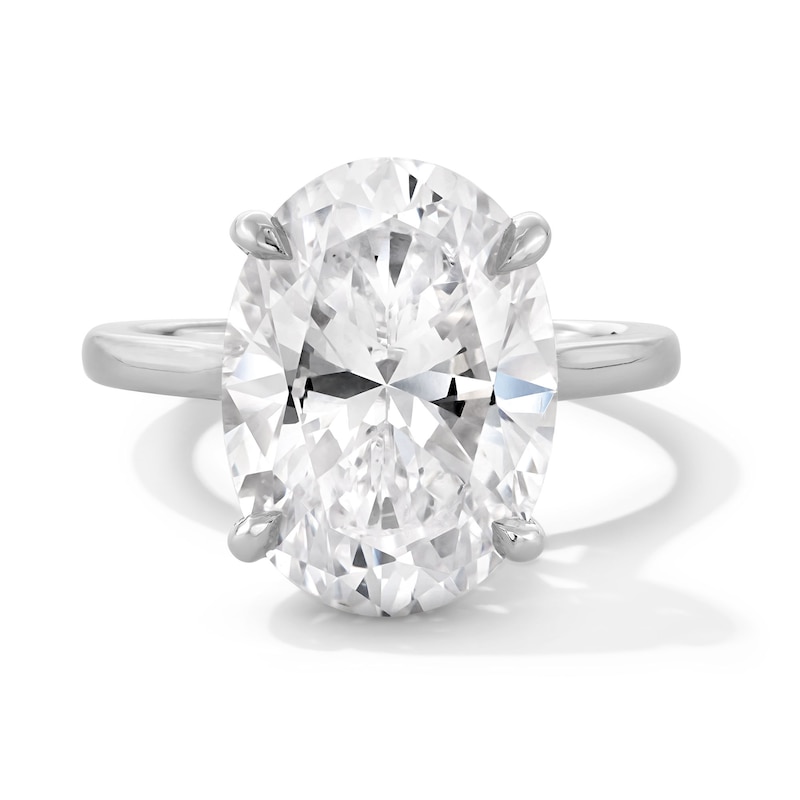 Main Image 1 of 6 CT. Oval Certified Lab-Grown Diamond Solitaire Engagement Ring in 14K White Gold (F/VS2)