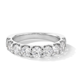 2 CT. T.W. Certified Lab-Grown Diamond Nine Stone Anniversary Band in 14K White Gold (F/VS2)