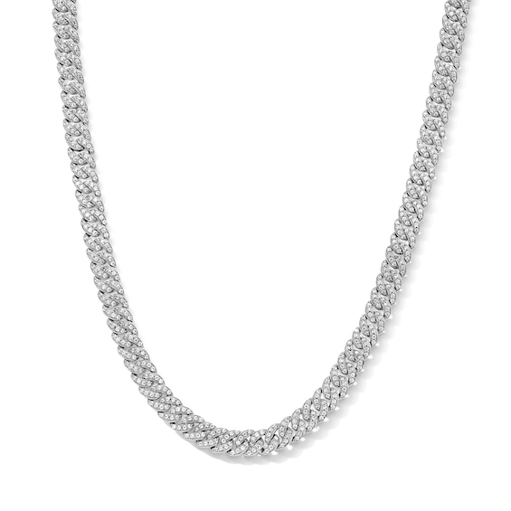 7-7/8 CT. T.w. Certified Lab-Grown Diamond Curb Chain Necklace in Solid Sterling Silver (F/Si2) - 20â