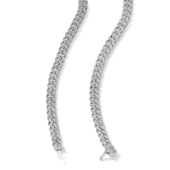 7-7/8 CT. T.w. Certified Lab-Grown Diamond Curb Chain Necklace in Solid Sterling Silver (F/Si2) - 20â