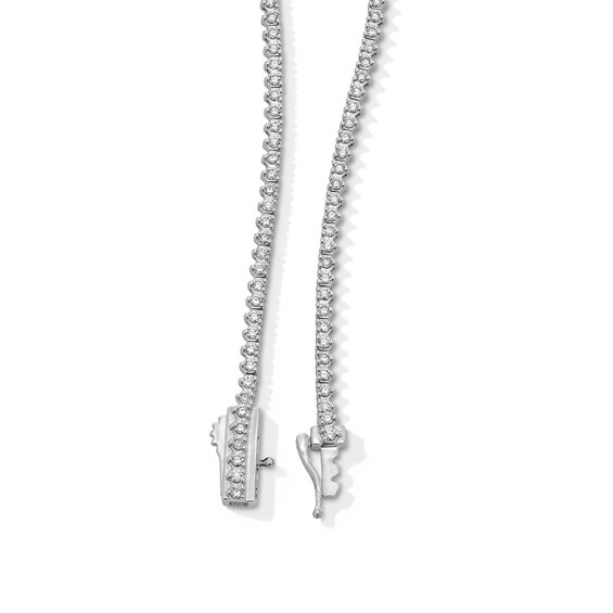 3 CT. T.w. Certified Lab-Grown Diamond Riviera Necklace in 10K White Gold (F/Vs2)