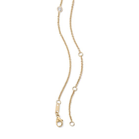 1 CT. T.w. Certified Lab-Grown Diamond Bezel-Set Station Necklace in 10K Gold (F/Vs2) - 16â