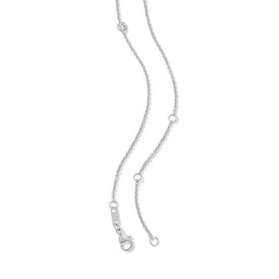1 CT. T.w. Certified Lab-Grown Diamond Bezel-Set Station Necklace in 10K White Gold (F/Vs2) - 16â