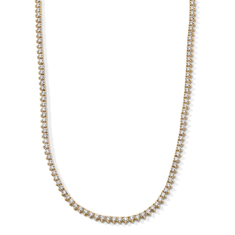 Main Image 1 of 3 CT. T.W. Certified Lab-Grown Diamond Riviera Necklace in 10K Gold (F/VS2)