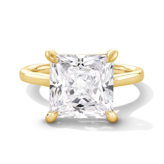 6 CT. Princess-Cut Certified Lab-Grown Diamond Solitaire Engagement Ring in 14K Gold (F/Vs2)