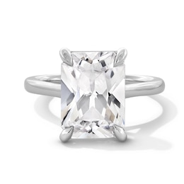 6 CT. Emerald-Cut Certified Lab-Grown Diamond Solitaire Engagement Ring in 14K White Gold (F/VS2)