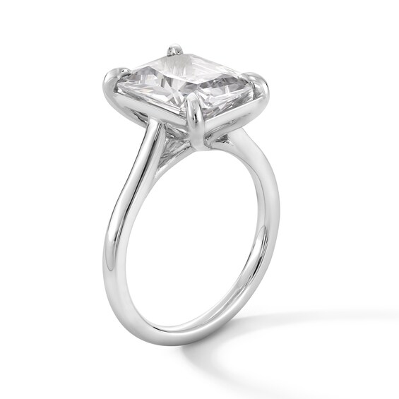 6 CT. Emerald-Cut Certified Lab-Grown Diamond Solitaire Engagement Ring in 14K White Gold (F/Vs2)