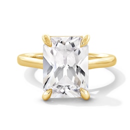6 CT. Emerald-Cut Certified Lab-Grown Diamond Solitaire Engagement Ring in 14K Gold (F/VS2)