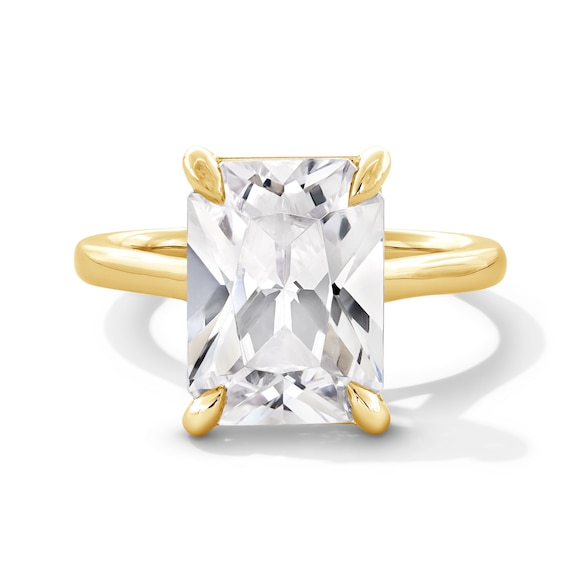 6 CT. Emerald-Cut Certified Lab-Grown Diamond Solitaire Engagement Ring in 14K Gold (F/Vs2)