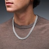 Thumbnail Image 2 of 12 CT. T.W. Certified Lab-Grown Diamond Curb Chain Necklace in Solid Sterling Silver (F/SI2) - 22”