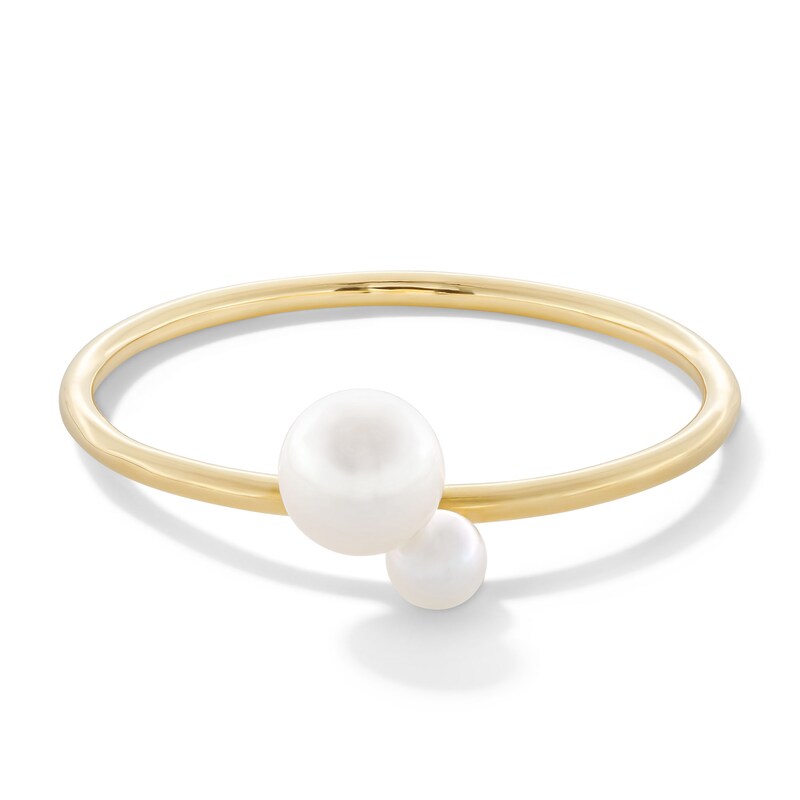 Main Image 1 of 2.5-4.0mm Freshwater Cultured Pearl Duo Ring in 10K Gold