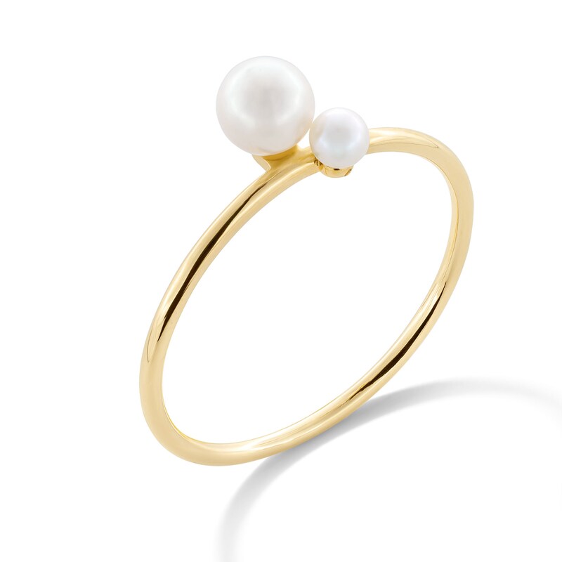 Main Image 3 of 2.5-4.0mm Freshwater Cultured Pearl Duo Ring in 10K Gold