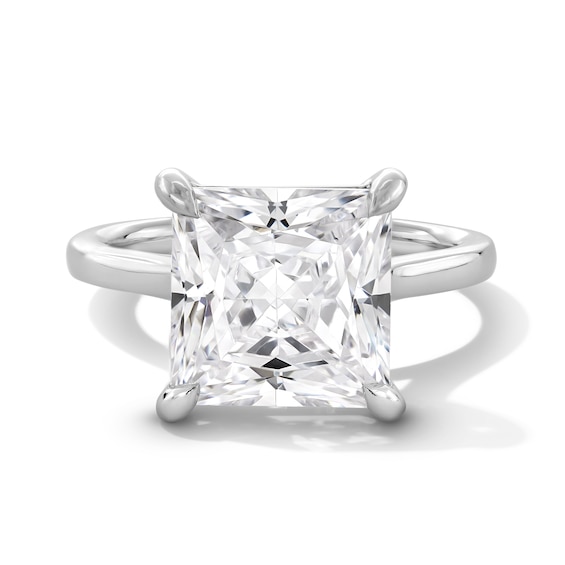 6 CT. Princess-Cut Certified Lab-Grown Diamond Solitaire Engagement Ring in 14K White Gold (F/Vs2)