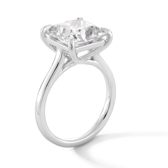 6 CT. Princess-Cut Certified Lab-Grown Diamond Solitaire Engagement Ring in 14K White Gold (F/Vs2)