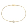 Thumbnail Image 1 of 1/4 CT. Pear-Shaped Certified Lab-Grown Diamond Solitaire Bracelet in Sterling Silver with 14K Gold Plate (F/VS2)