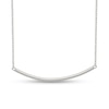 Thumbnail Image 1 of Curved Bar Necklace in Sterling Silver - 17”