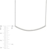 Thumbnail Image 2 of Curved Bar Necklace in Sterling Silver - 17”