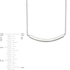 Thumbnail Image 2 of Curved Bar Necklace in Sterling Silver