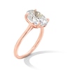 Thumbnail Image 3 of 4 CT. Oval Certified Lab-Grown Diamond Solitaire Engagement Ring in 14K Rose Gold (F/VS2)