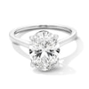 Thumbnail Image 1 of 4 CT. Oval Certified Lab-Grown Diamond Solitaire Engagement Ring in 14K White Gold (F/VS2)