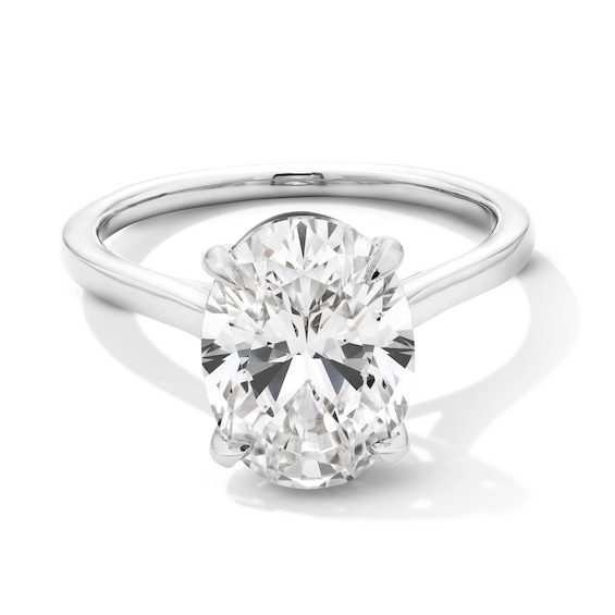 4 CT. Oval Certified Lab-Grown Diamond Solitaire Engagement Ring in 14K White Gold (F/Vs2)