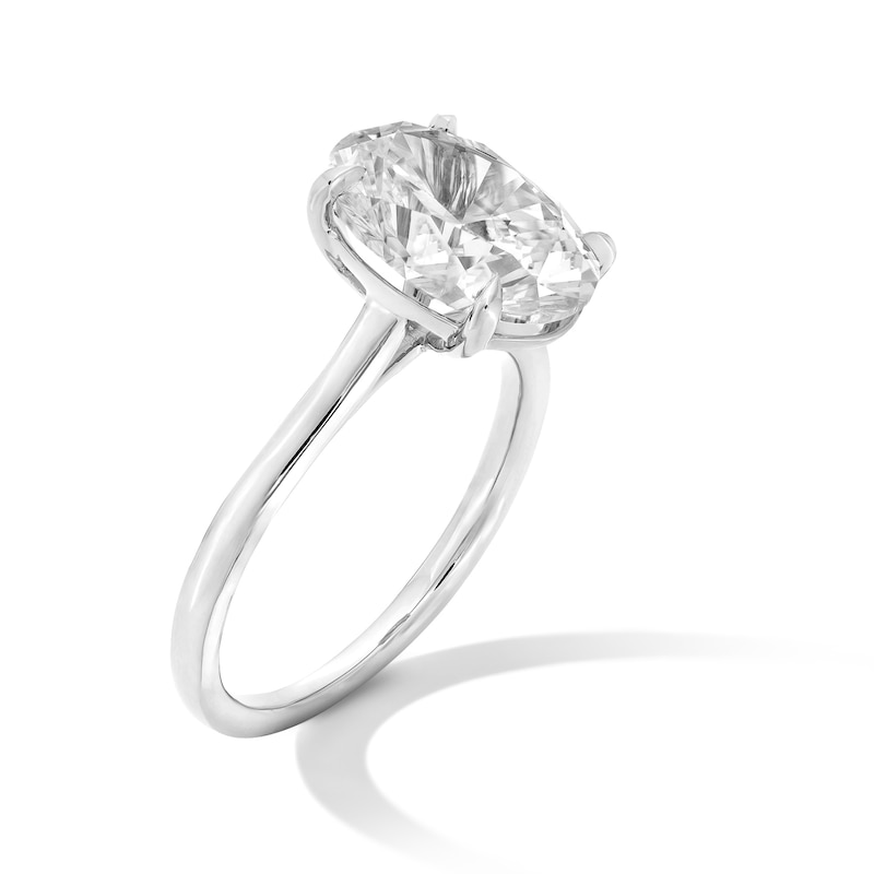 Main Image 3 of 4 CT. Oval Certified Lab-Grown Diamond Solitaire Engagement Ring in 14K White Gold (F/VS2)