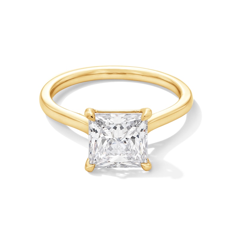 Main Image 1 of 4 CT. Princess-Cut Certified Lab-Grown Diamond Solitaire Engagement Ring in 14K Gold (F/VS2)