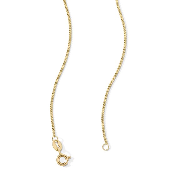 Diamond-Cut Layered Bar and Double Curb Chain Necklace in Hollow 10K Gold