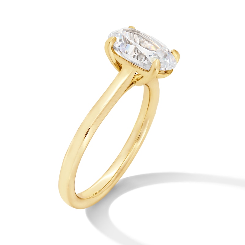 Main Image 2 of 3 CT. Oval Certified Lab-Grown Diamond Solitaire Engagement Ring in 14K Gold (F/VS2)