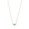 Thumbnail Image 1 of Emerald Three Stone Necklace in 10K Gold