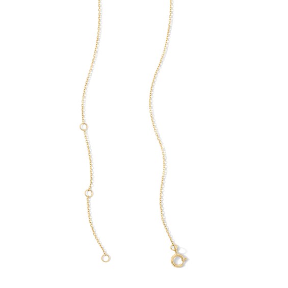 Emerald Three Stone Necklace in 10K Gold