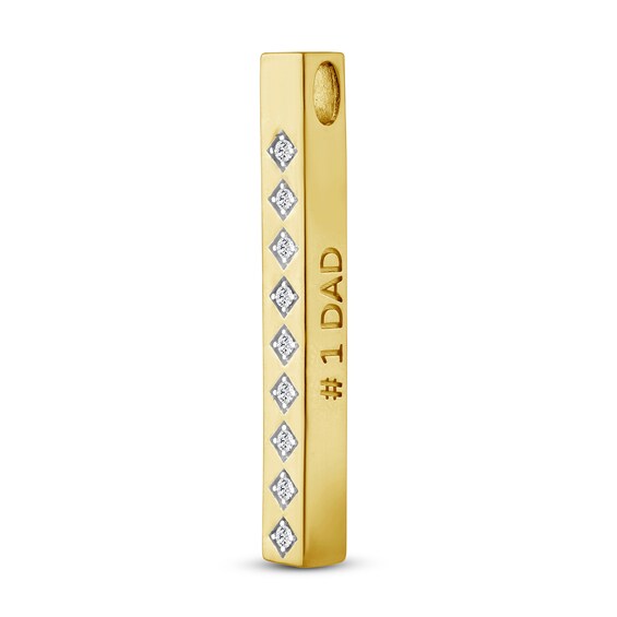 1/6 CT. T.w. Diamond Vertical Pendant in 10K Gold