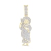 Thumbnail Image 1 of 1/5 CT. T.W. Diamond Jesus Necklace Charm in 10K Gold