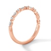 Thumbnail Image 2 of Vera Wang Love Collection 1/4 CT. T.W. Marquise and Round Diamond Alternating Anniversary Band in 14K Rose Gold