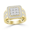 Thumbnail Image 1 of 1 CT. T.W. Cushion-Shaped Multi-Diamond Frame Ring in 10K Gold