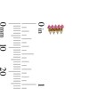 Thumbnail Image 3 of Pink Sapphire and Certified Lab-Grown Diamond Accent Double Row Stud Earrings in 10K Gold (F/VS2)