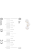Thumbnail Image 3 of Freshwater Cultured Pearl Three Stone Stud Earrings in 10K Gold