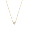 Thumbnail Image 1 of 1/10 CT. T.W. Heart-Shaped Certified Lab-Grown Multi-Diamond Necklace in 10K Gold (F/VS2)